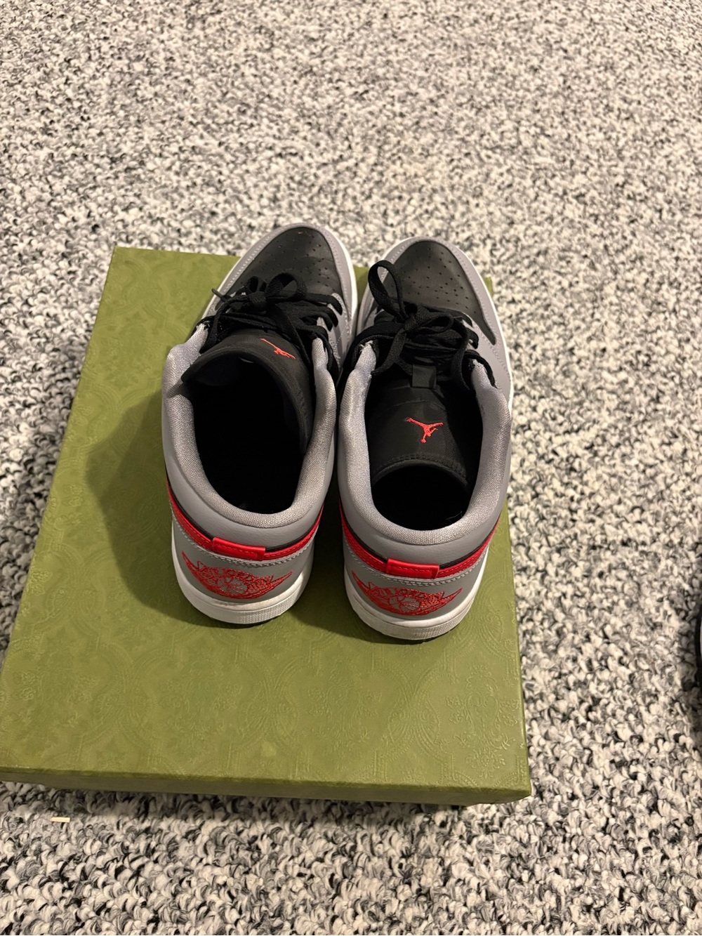 Nike Women’s Low-Top Sneakers in Gray, Black and Red